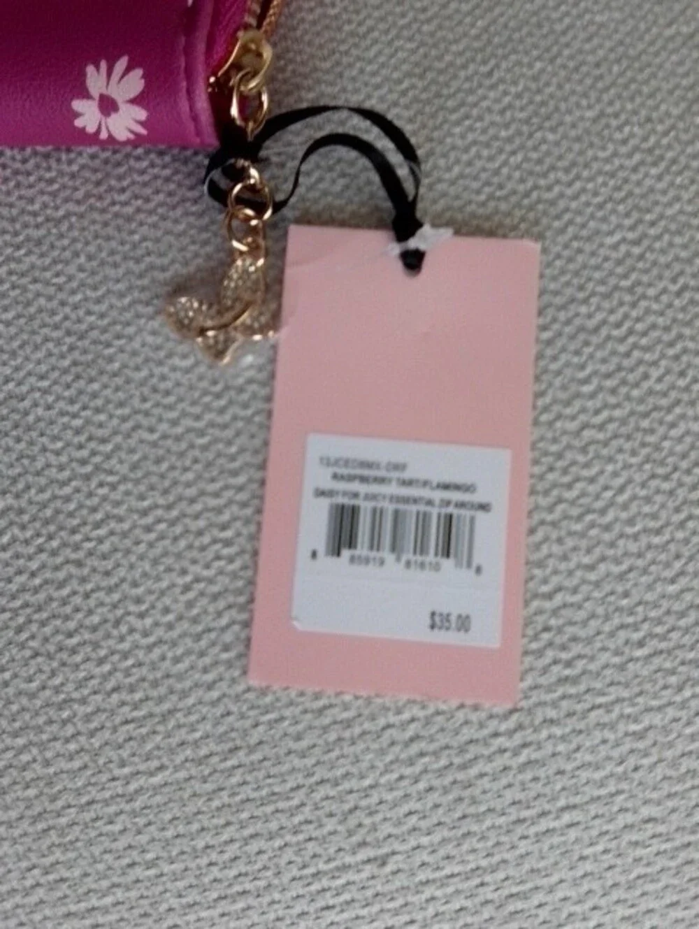 NWT Juicy Couture Hot Pink Daisy Zip Wallet